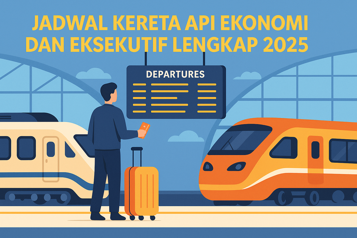 Jadwal Kereta Api Ekonomi dan Eksekutif Lengkap 2025
